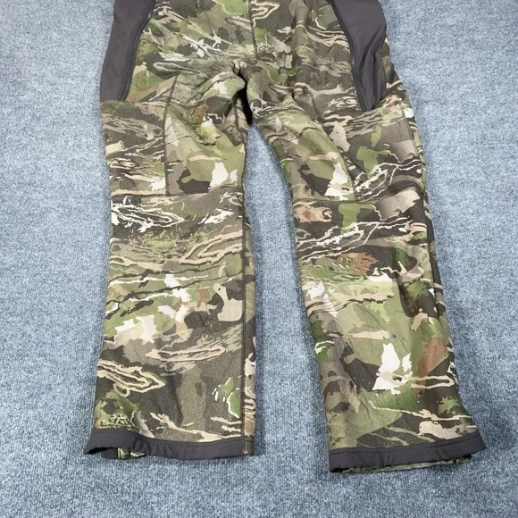 Under Armour Stealth Coldgear Storm Camo Hunting Bibs Womens XXL Fleece Lined - Picture 6 of 12
